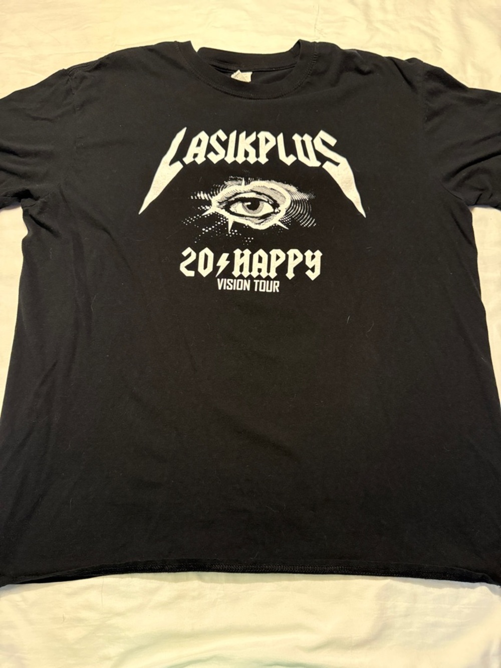 Gildan Black Short Sleeve Tee with White Graphic